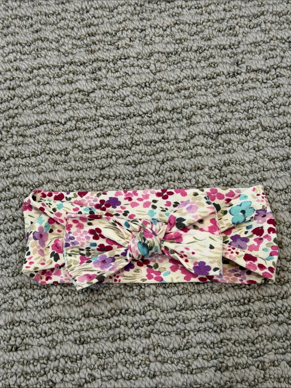 Floral Knot Headband Set in Pink, Teal & Cream - Kids